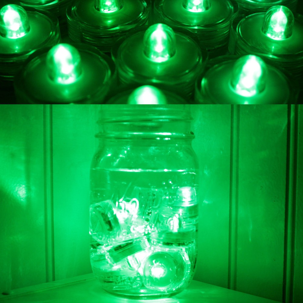 10 PCS Flameless Votive Candles Battery Operated submersible LED Tea Light USA