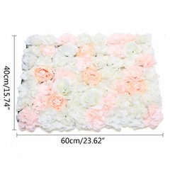 5x Artificial Flower Wall Panels Wedding Party DIY Silk Flowers Backdrop Decor