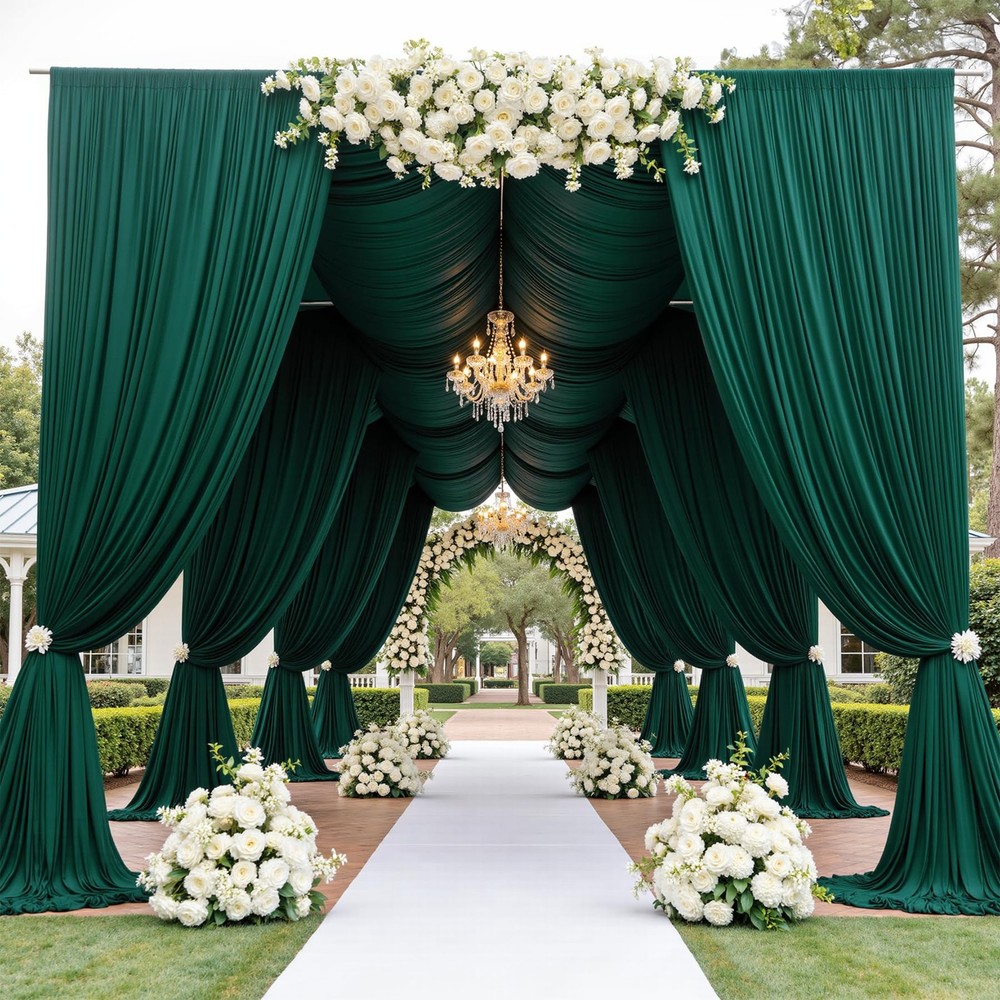 Party Village 50ft×15ft Forest Green W5′ x H15′(10 panels),