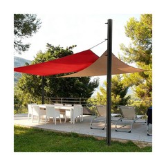 2Pack Sun Shade Sail Pole 11.4Ft Outdoor Sunshade Sail Post Support Awning Ca…