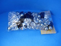 Decorative Bowl Fillers Table Scatters Acrylic Clear Black Silver 6 Packages