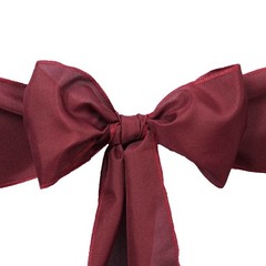 10 Burgundy Polyester CHAIR SASHES Ties Bows Wedding Party Ceremony Decorations