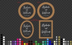 Wedding Engagement Reception Sign Sticker Decal Simple & Elegant