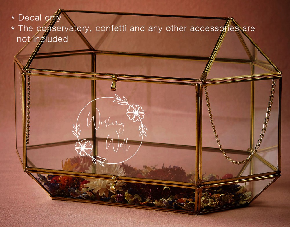 Custom Wishing Well Vinyl Decal – Personalised Wedding Card Sign Sticker