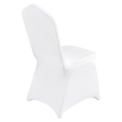 Universal 100 pcs Polyester Spandex Wedding Chair Covers Arched Front White
