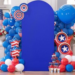Royal Blue Arch Cover 6FT Spandex Fitted Wedding Arch Stand Covers Round Top …