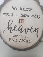 Memorial Sign Faux Wood Slice Wedding Reception Photo Table Loved Ones Passed