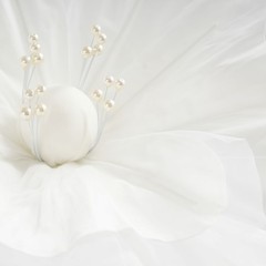 White Artificial Corn Poppy Flower For Wedding Decoration Party Banquet Set Of 3