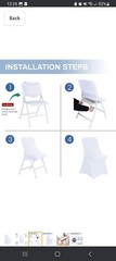 Azon Special Event/Wedding White, Spandex Folding Chair Covers, 50 Count