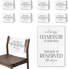 Sage Green Reserved Row Signs Wedding 4 Pieces This Row Is Reserved Seating