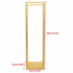 Wedding Square Flowers Stand Stage Gold Decor Backdrop Props Bracket Metal Stand