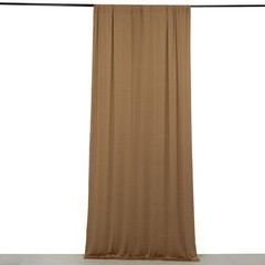 5 ft x 10 ft TAUPE 4-Way Stretch Spandex Divider Backdrop Curtain Party Wedding