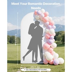 Uimoso Wedding Arch Backdrop Stand Metal 7.2ft Stand Gold Party Decor with Cover