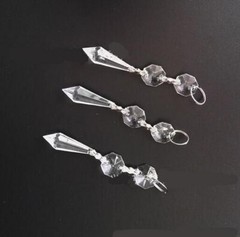 30pcs Clear Acrylic Crystal Beads Diamond Wedding Party Home Garland Chandelier