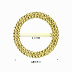 GOLD 20 Round 2″ Acrylic Rhinestones Chair Sash BUCKLES Party Event Decoration