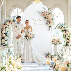 Milk Silk Spandex Archway Backdrop with Zipper Wrinkle Free Wedding Event Cover