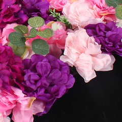 Artificial Flower Wall – Lifelike Silk & Plastic for Indoor/Outdoor Use, Easy