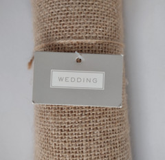NWT 12 inch x 10 foot rolled burlap runner fabric Wedding party decor rustic