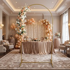 Metal Arch Kit Gold Iron Arch Support for Parties Holidays Weddings