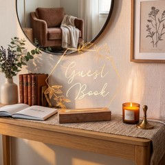 LED Light-Up Acrylic Event Sign for Ceremony | Guest Book Sign