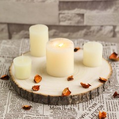 Natural Round Poplar 9″-12″ wide Wood Slices Wedding Decorations Centerpieces