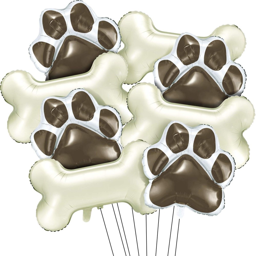 8 Pieces Dog Balloons for Birthday Party Decorations Include 4 Foil Dog Bone …