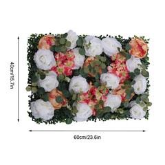 6*Artificial Flower Wall Panel Faux Rose Panel Wedding Backdrop Venue Decoration