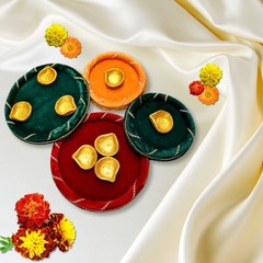 Shaadi Walay Yellow Mehndi Plate / Thali / Tray | Wedding | (Pack of 4 plates)