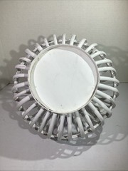 NEW Studio His & Hers White 11” X 11” Decorative Wicker Lanterns HGT1-167
