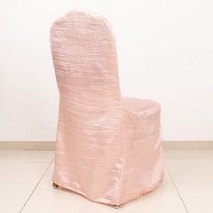 DUSTY ROSE Crinkle Crushed Taffeta Banquet CHAIR COVER Party Wedding Events