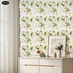 16* Flower Wall Panels, Artificial Flowers Wall Decoration For Party Decoration
