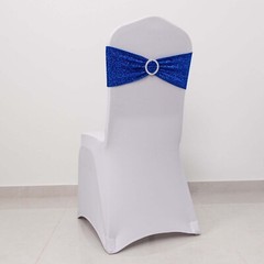 5 ROYAL BLUE Spandex Chiavari Chair Cushion Covers Wedding Reception Party
