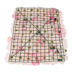 6PCS Pink Artificial Flower Panel Wedding Party Background Floral Decor Wall