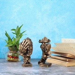 Abstract Thinking Man Face Statue – Polyresin Modern Art Decor Showpiece