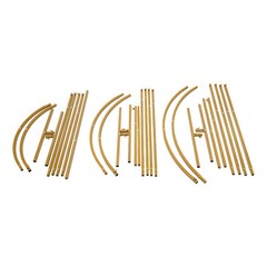 3 Pcs Arch Backdrop Stand Wedding Gold Backdrop Stand For Ceremony Metal Decor