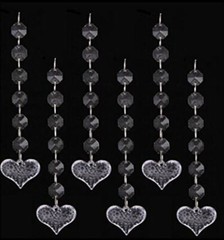 30Pcs String Teardrop Acrylic Crystal Bead Garland Chandelier Hanging Wedding