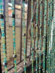 Bohemian Hippy Beaded Curtain for Doorways, Doorway Beads, Glass Beads String…
