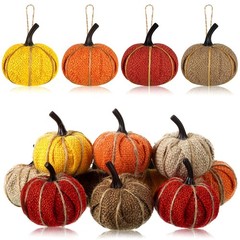 Kajaia 16 Pcs Mini Thanksgiving Fall Pumpkin Hanging Ornament for Tree 2.05 I…