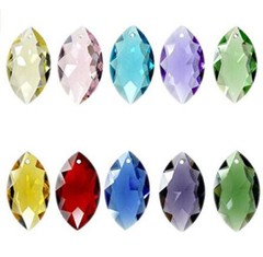 10Pcs Horse Eye Chandelier Glass Crystal Lamp Prism Part Hang Pendant Suncatcher