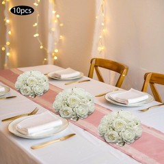 Artificial Fake Flower Ball Arrangement Bouquet Wedding Centerpieces Decorations