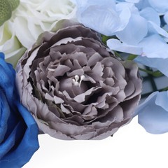 6 Pieces 23.62*15.74″ Silk Blue& White& Green Artificial Flowers Wall Decoration