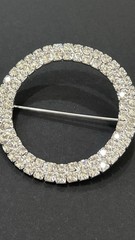 Lot Of 10 2″ CIRCLE Rhinestone BROOCHES PIN Chair Sashes Wedding WHOLESALE