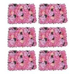 Artificial Flower Wall Panels Artificial Flowers Panels for Decoration 6PCS
