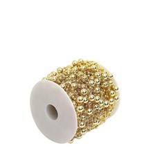 100 ft GOLD Artificial Pearl Beads String GARLAND ROLL Party Event Decorations