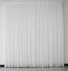 TECHTONGDA 19.6ftx9.8ft/6Mx3M White Pleated Decoration Wedding Backdrop Curtain