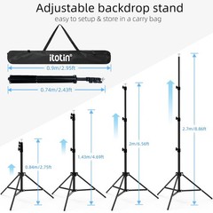 Backdrop Stand for Photography 9ft x 10ft Heavy Duty Photo Background Stands …