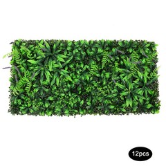 12 Pieces Greenery Wall Panels Artificial Greenery Panels Outdoor/Indoor Wedding