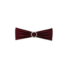 10 Burgundy Spandex CHAIR SASHES with Silver Round Buckles Wedding Decorations