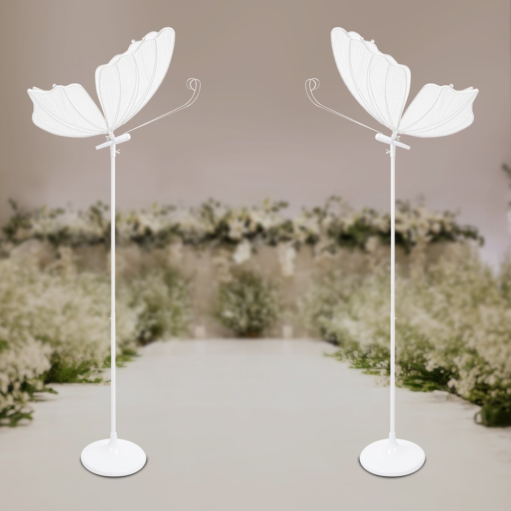 2PCS Butterfly Wedding Light, 110V Aisle Decor Light, 48W T-stage Guidance Light