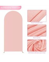 2.6 X 6FT Wedding Arch Cover Spandex Fitted Wedding Arch Stand Covers Round